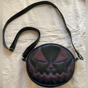 Love Pain and Stitches pumpkin face purse